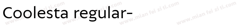 Coolesta regular字体转换